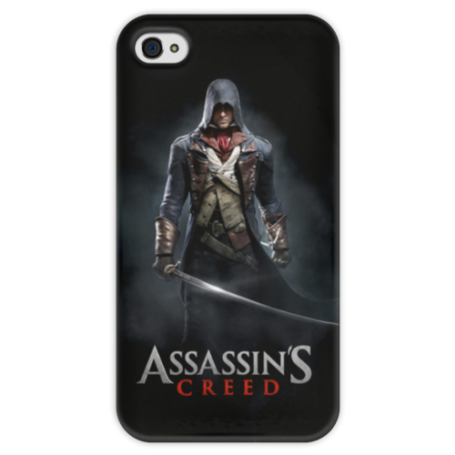 Заказать чехол для iPhone 4/4S в Москве. Чехол для iPhone 4 глянцевый, с полной запечаткой Assassins Creed (Unity Arno) от Аня Лукьянова - готовые дизайны и нанесение принтов.