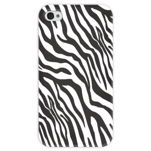 Заказать чехол для iPhone 4/4S в Москве. Чехол для iPhone 4 глянцевый, с полной запечаткой Зебра от BeliySlon - готовые дизайны и нанесение принтов.