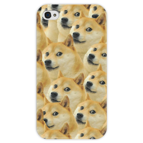 Заказать чехол для iPhone 4/4S в Москве. Чехол для iPhone 4 глянцевый, с полной запечаткой Doge  от scoopysmith - готовые дизайны и нанесение принтов.