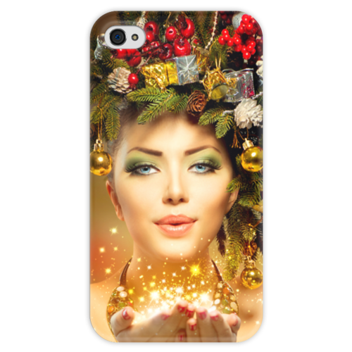 Заказать чехол для iPhone 4/4S в Москве. Чехол для iPhone 4 глянцевый, с полной запечаткой Девушка от Ирина - готовые дизайны и нанесение принтов.