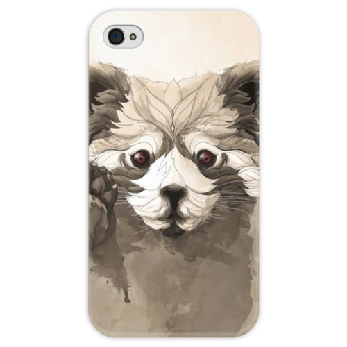 Заказать чехол для iPhone 4/4S в Москве. Чехол для iPhone 4 глянцевый, с полной запечаткой Малая панда от scoopysmith - готовые дизайны и нанесение принтов.