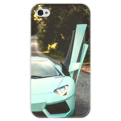 Заказать чехол для iPhone 4/4S в Москве. Чехол для iPhone 4 глянцевый, с полной запечаткой Lamborghini от Татьяна - готовые дизайны и нанесение принтов.