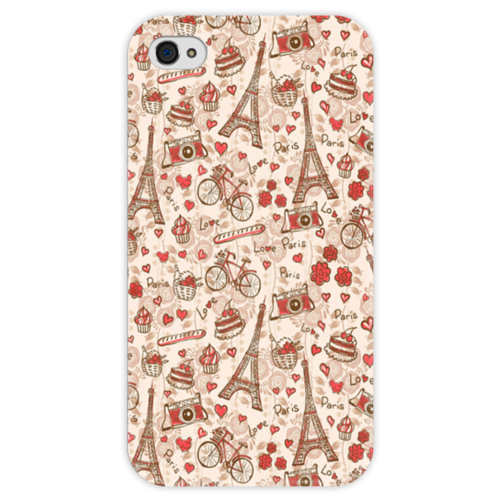 Заказать чехол для iPhone 4/4S в Москве. Чехол для iPhone 4 глянцевый, с полной запечаткой Париж от Илья Щеблецов - готовые дизайны и нанесение принтов.