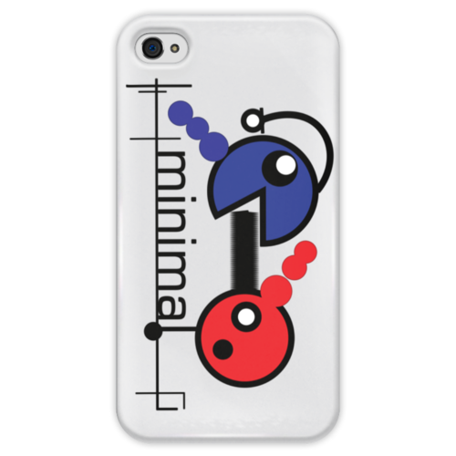 Заказать чехол для iPhone 4/4S в Москве. Чехол для iPhone 4 глянцевый, с полной запечаткой Минимал от Vadim Koval - готовые дизайны и нанесение принтов.