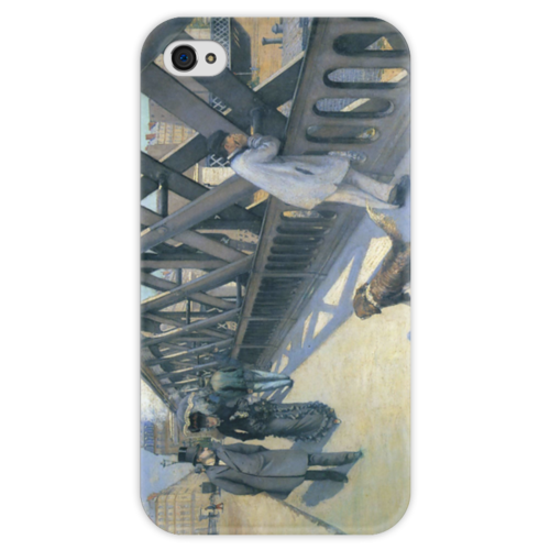 Заказать чехол для iPhone 4/4S в Москве. Чехол для iPhone 4 глянцевый, с полной запечаткой Мост Европы (картина Кайботта) от trend - готовые дизайны и нанесение принтов.