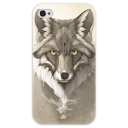 Заказать чехол для iPhone 4/4S в Москве. Чехол для iPhone 4 глянцевый, с полной запечаткой Лиса  от scoopysmith - готовые дизайны и нанесение принтов.