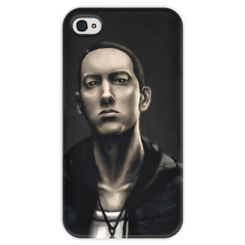 Заказать чехол для iPhone 4/4S в Москве. Чехол для iPhone 4 глянцевый, с полной запечаткой Eminem Art от Ksant DS - готовые дизайны и нанесение принтов.