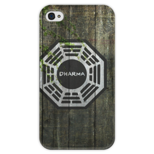 Заказать чехол для iPhone 4/4S в Москве. Чехол для iPhone 4 глянцевый, с полной запечаткой Dharma, Wood от karbafoss - готовые дизайны и нанесение принтов.