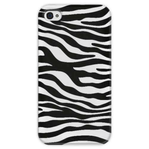 Заказать чехол для iPhone 4/4S в Москве. Чехол для iPhone 4 глянцевый, с полной запечаткой Зебра от Александр Гришин - готовые дизайны и нанесение принтов.
