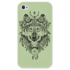 Заказать чехол для iPhone 4/4S в Москве. Чехол для iPhone 4 глянцевый, с полной запечаткой Тотем. Волк от Александр Гришин - готовые дизайны и нанесение принтов.