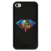 Заказать чехол для iPhone 4/4S в Москве. Чехол для iPhone 4 глянцевый, с полной запечаткой Абстрактный алмаз от jendr - готовые дизайны и нанесение принтов.