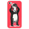 Заказать чехол для iPhone 4/4S в Москве. Чехол для iPhone 4 глянцевый, с полной запечаткой Панда в краске от Leichenwagen - готовые дизайны и нанесение принтов.