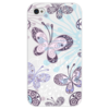 Заказать чехол для iPhone 4/4S в Москве. Чехол для iPhone 4 глянцевый, с полной запечаткой Фиолетовые бабочки от weeert - готовые дизайны и нанесение принтов.