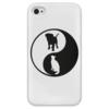 Заказать чехол для iPhone 4/4S в Москве. Чехол для iPhone 4 глянцевый, с полной запечаткой Инь и ян от YellowCloverShop - готовые дизайны и нанесение принтов.