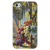 Заказать чехол для iPhone 4/4S в Москве. Чехол для iPhone 4 глянцевый, с полной запечаткой Цветы на фоне озера от trend - готовые дизайны и нанесение принтов.
