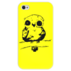 Заказать чехол для iPhone 4/4S в Москве. Чехол для iPhone 4 глянцевый, с полной запечаткой Лесной житель от Рисуя Добро - готовые дизайны и нанесение принтов.