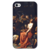 Заказать чехол для iPhone 4/4S в Москве. Чехол для iPhone 4 глянцевый, с полной запечаткой Поругание Христа (Картина Кабанеля) от trend - готовые дизайны и нанесение принтов.