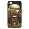 Заказать чехол для iPhone 4/4S в Москве. Чехол для iPhone 4 глянцевый, с полной запечаткой Стимпанк-голова от Hardgott - готовые дизайны и нанесение принтов.