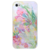 Заказать чехол для iPhone 4/4S в Москве. Чехол для iPhone 4 глянцевый, с полной запечаткой Мальва. Декор от Anna Lomachenko - готовые дизайны и нанесение принтов.