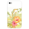 Заказать чехол для iPhone 4/4S в Москве. Чехол для iPhone 4 глянцевый, с полной запечаткой Тропические цветы, пальмы. от valezar - готовые дизайны и нанесение принтов.