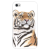 Заказать чехол для iPhone 4/4S в Москве. Чехол для iPhone 4 глянцевый, с полной запечаткой Взгляд тигра от tigerda  - готовые дизайны и нанесение принтов.