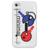Заказать чехол для iPhone 4/4S в Москве. Чехол для iPhone 4 глянцевый, с полной запечаткой Минимал от Vadim Koval - готовые дизайны и нанесение принтов.