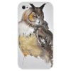 Заказать чехол для iPhone 4/4S в Москве. Чехол для iPhone 4 глянцевый, с полной запечаткой Watercolor owl от alexis96 - готовые дизайны и нанесение принтов.
