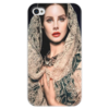 Заказать чехол для iPhone 4/4S в Москве. Чехол для iPhone 4 глянцевый, с полной запечаткой Lana Del Rey от flipside - готовые дизайны и нанесение принтов.