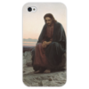 Заказать чехол для iPhone 4/4S в Москве. Чехол для iPhone 4 глянцевый, с полной запечаткой Христос в пустыне (картина Крамского) от trend - готовые дизайны и нанесение принтов.