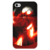 Заказать чехол для iPhone 4/4S в Москве. Чехол для iPhone 4 глянцевый, с полной запечаткой Абстракция в красном круге от Anna Lomachenko - готовые дизайны и нанесение принтов.