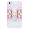 Заказать чехол для iPhone 4/4S в Москве. Чехол для iPhone 4 глянцевый, с полной запечаткой Магнолия от artoutloop - готовые дизайны и нанесение принтов.