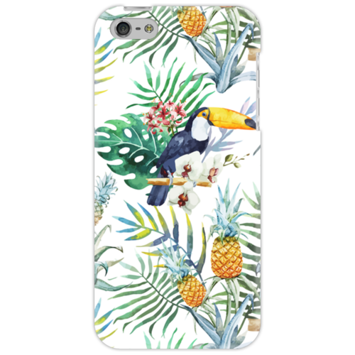 Заказать чехол для iPhone 5/5S в Москве. Чехол для iPhone 5 Тропические птицы от zen4@bk.ru - готовые дизайны и нанесение принтов.