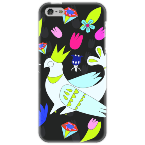 Заказать чехол для iPhone 5/5S в Москве. Чехол для iPhone 5 Курица-королева от Asparagus Lab + Masha Saunders - готовые дизайны и нанесение принтов.