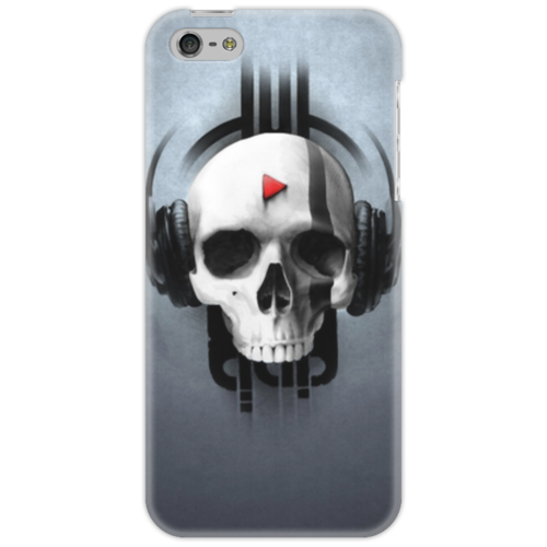 Заказать чехол для iPhone 5/5S в Москве. Чехол для iPhone 5 Череп от Media M  - готовые дизайны и нанесение принтов.