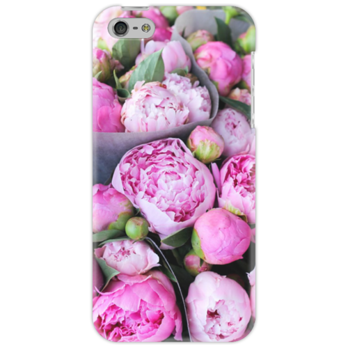 Заказать чехол для iPhone 5/5S в Москве. Чехол для iPhone 5 Пионы от Татьяна - готовые дизайны и нанесение принтов.