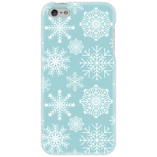 Заказать чехол для iPhone 5/5S в Москве. Чехол для iPhone 5 Снежинки от Antaya - готовые дизайны и нанесение принтов.