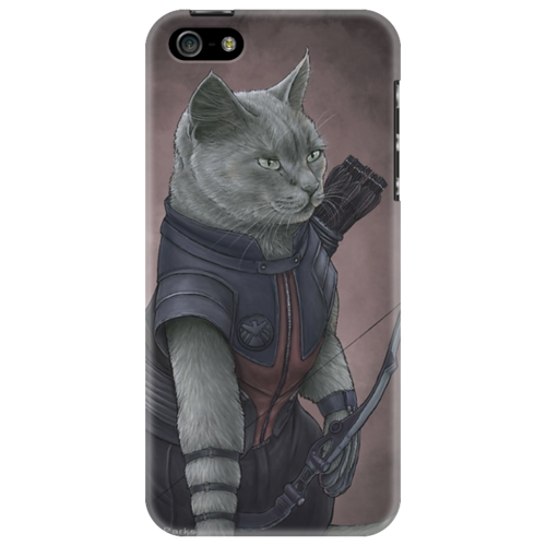 Заказать чехол для iPhone 5/5S в Москве. Чехол для iPhone 5 super hero cat [1] от savior - готовые дизайны и нанесение принтов.