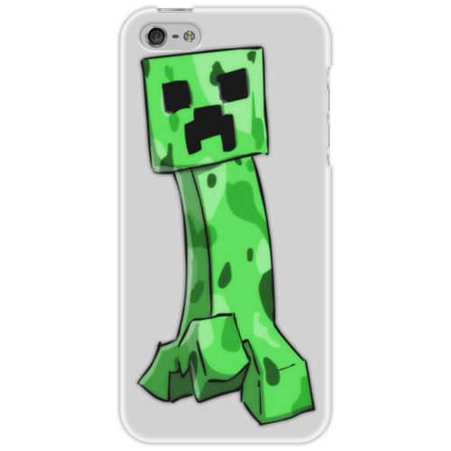 Заказать чехол для iPhone 5/5S в Москве. Чехол для iPhone 5 Minecraft Creeper от minecraft-monitor.ru - готовые дизайны и нанесение принтов.