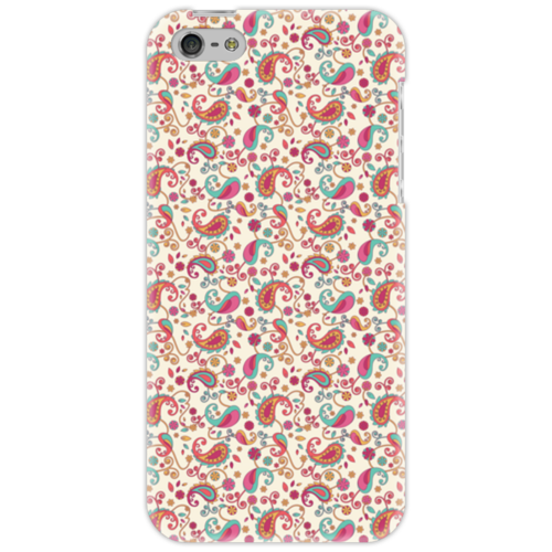 Заказать чехол для iPhone 5/5S в Москве. Чехол для iPhone 5 Пейсли (Яркий) от Аня Лукьянова - готовые дизайны и нанесение принтов.
