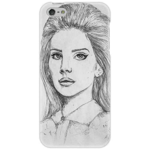 Заказать чехол для iPhone 5/5S в Москве. Чехол для iPhone 5 Lana Del Rey от candy_killjoy - готовые дизайны и нанесение принтов.