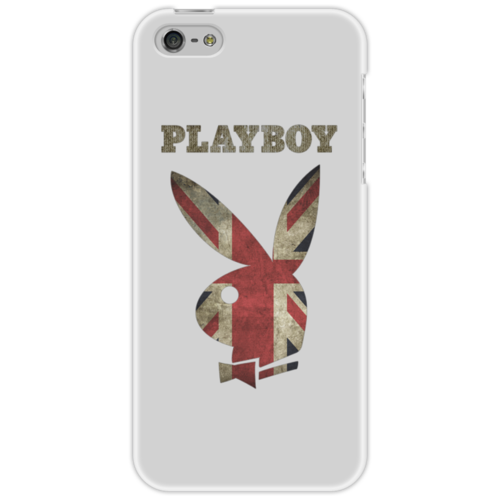 Заказать чехол для iPhone 5/5S в Москве. Чехол для iPhone 5 Playboy Британский флаг от PlayboyRussia.com - готовые дизайны и нанесение принтов.