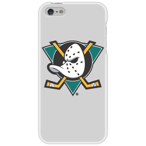 Заказать чехол для iPhone 5/5S в Москве. Чехол для iPhone 5 Anaheim Mighty Ducks от BURNSHIRTS - готовые дизайны и нанесение принтов.