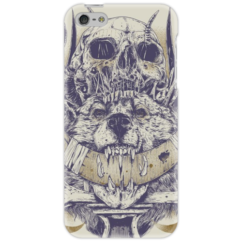 Заказать чехол для iPhone 5/5S в Москве. Чехол для iPhone 5 Wolfskull от ramzan - готовые дизайны и нанесение принтов.