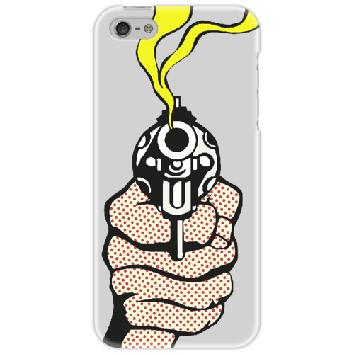 Заказать чехол для iPhone 5/5S в Москве. Чехол для iPhone 5 Lichtenstein gun от Антон Величко - готовые дизайны и нанесение принтов.