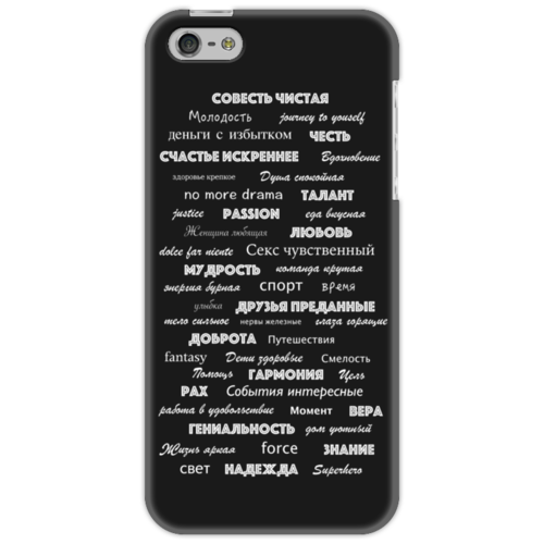 Заказать чехол для iPhone 5/5S в Москве. Чехол для iPhone 5 Манта для настоящих мужчин (черный вариант) от d_ari.design@mail.ru - готовые дизайны и нанесение принтов.