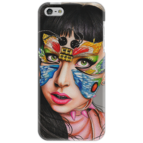 Заказать чехол для iPhone 5/5S в Москве. Чехол для iPhone 5 Lady Gaga от dimache - готовые дизайны и нанесение принтов.