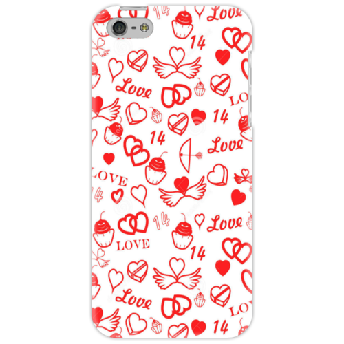 Заказать чехол для iPhone 5/5S в Москве. Чехол для iPhone 5 St-Valentine-s-day-seamless от CavaDesign - готовые дизайны и нанесение принтов.