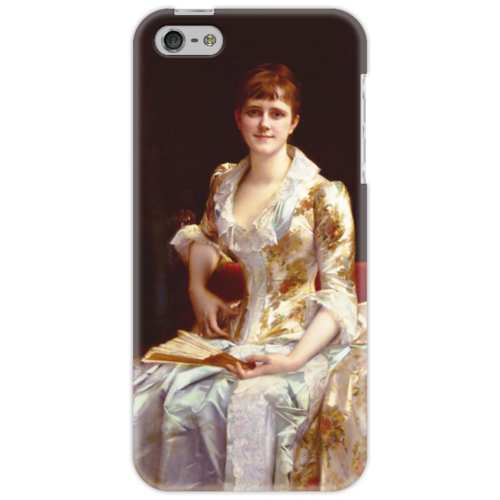 Заказать чехол для iPhone 5/5S в Москве. Чехол для iPhone 5 Портрет молодой леди от trend - готовые дизайны и нанесение принтов.