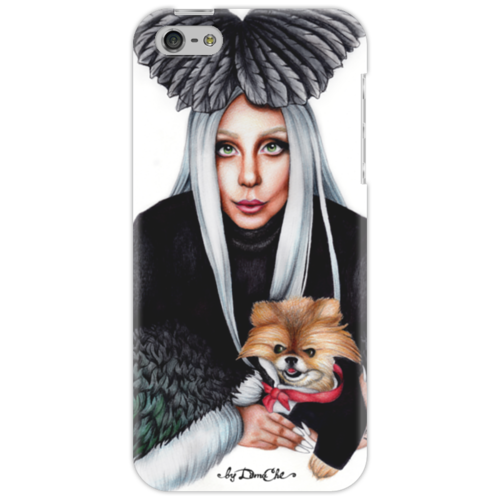 Заказать чехол для iPhone 5/5S в Москве. Чехол для iPhone 5 Lady Gaga от dimache - готовые дизайны и нанесение принтов.