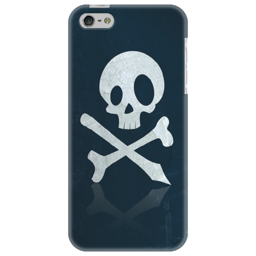 Заказать чехол для iPhone 5/5S в Москве. Чехол для iPhone 5 Черепок(Skull - Jolly Roger) от pahmel - готовые дизайны и нанесение принтов.